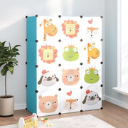 opbevaringsreol til børn 12 kubeformede kasser PP blå