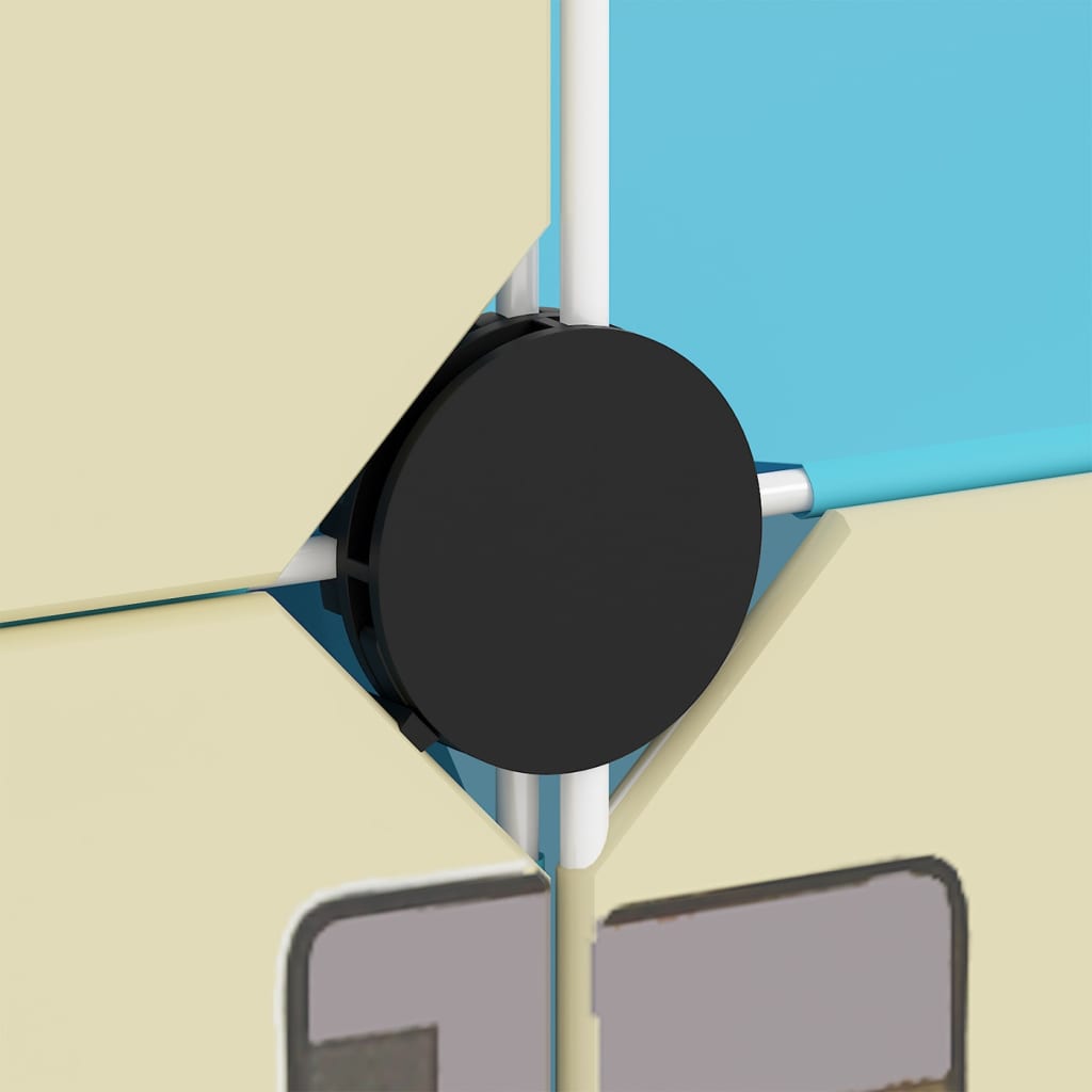 opbevaringsreol til børn 8 kubeformede kasser PP blå