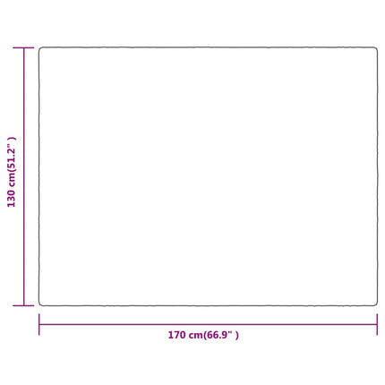 tæppe 130x170 cm polyester cremefarvet