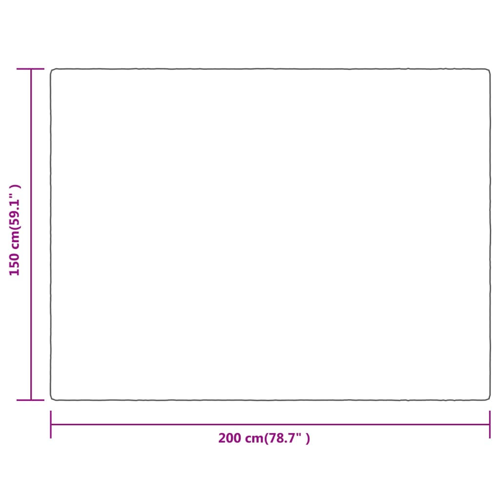 tæppe 150x200 cm polyester abrikosfarvet
