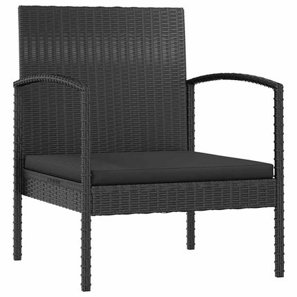 loungesæt til haven 16 dele med hynder polyrattan sort