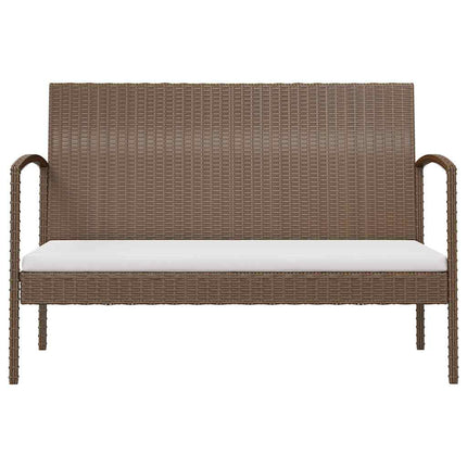 loungesæt til haven 8 dele med hynder polyrattan brun