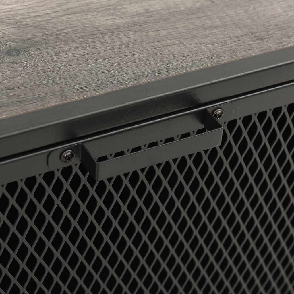 opbevaringsskabe 2 stk. 72x36x82 cm metal og MDF grå