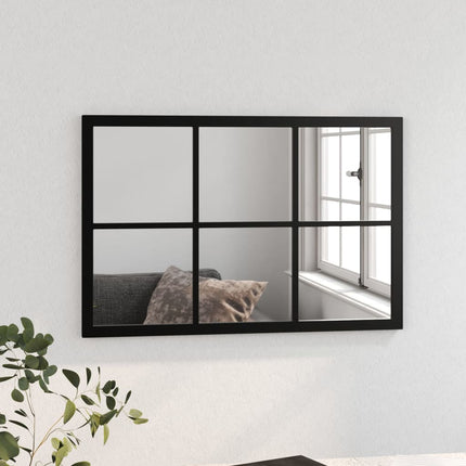 vægspejl 60x40 cm metal sort