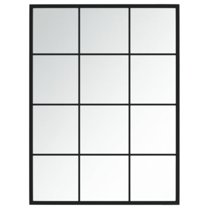 vægspejl 80x60 cm metal sort