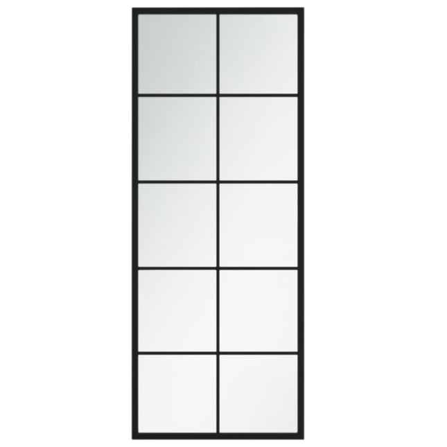 vægspejl 100x40 cm metal sort