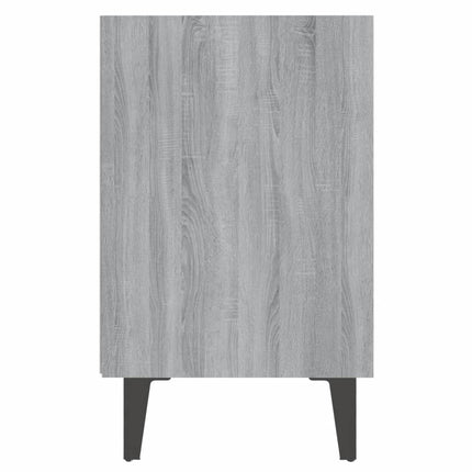 sengebord med metalben 40x30x50 cm grå sonoma-eg