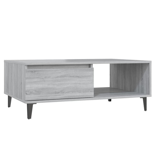sofabord 90x60x35 cm konstrueret træ grå sonoma-eg