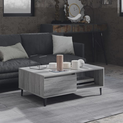 sofabord 90x60x35 cm konstrueret træ grå sonoma-eg