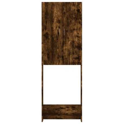 vaskemaskineskab 64x25,5x190 cm røget egetræsfarve