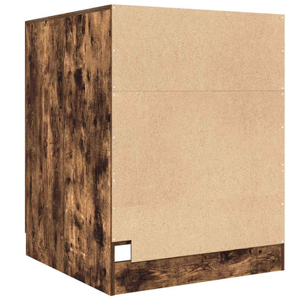 vaskemaskineskab 71x71,5x91,5 cm røget egetræsfarve