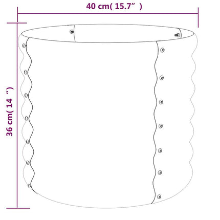 plantekrukke 40x40x36 cm galvaniseret stål antracitgrå
