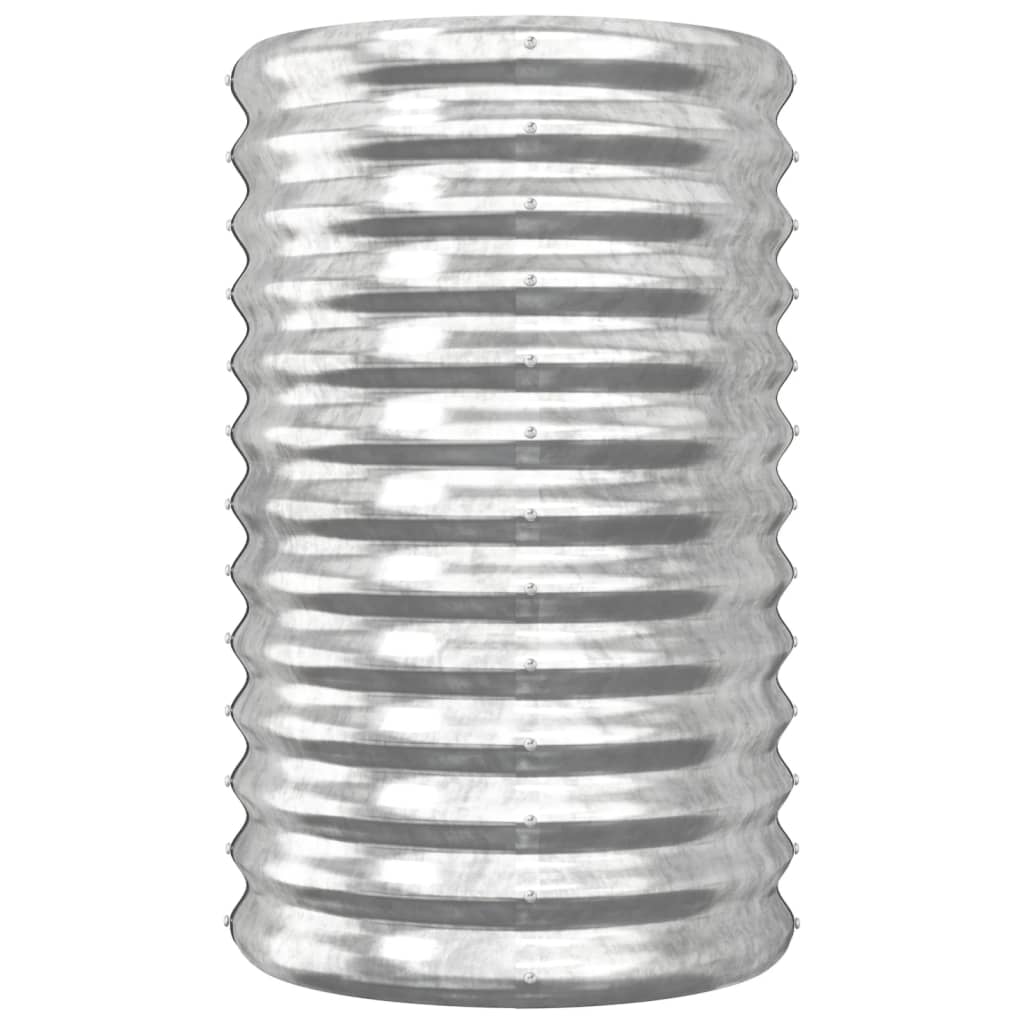 plantekrukke 40x40x68 cm galvaniseret stål sølvfarvet