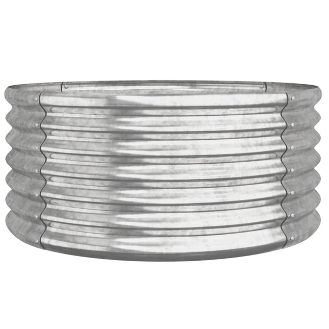 plantekrukke 80x80x36 cm galvaniseret stål sølvfarvet