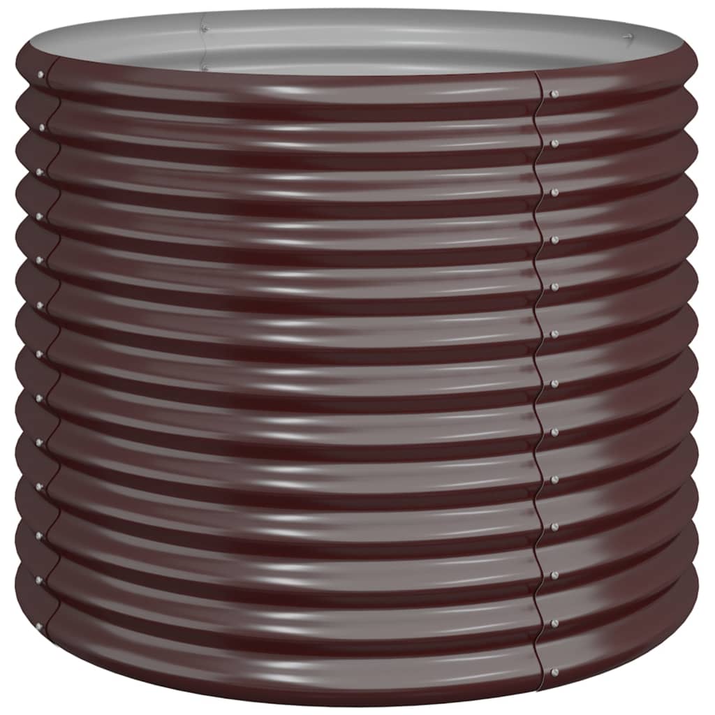 plantekrukke 80x80x68 cm galvaniseret stål brun