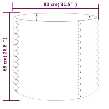 plantekrukke 80x80x68 cm galvaniseret stål brun