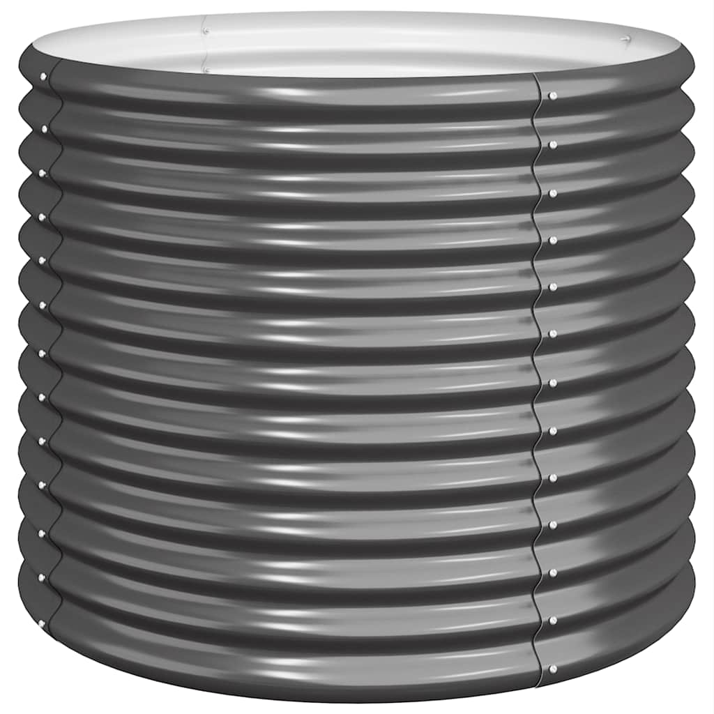 plantekrukke 80x80x68 cm galvaniseret stål antracitgrå