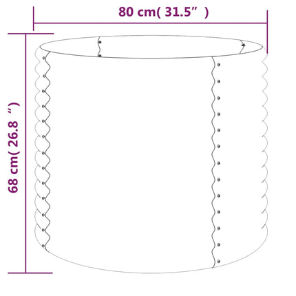 plantekrukke 80x80x68 cm galvaniseret stål sølvfarvet