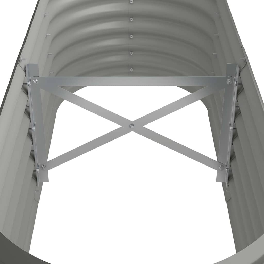 plantekasse 114x40x36 cm galvaniseret stål grå