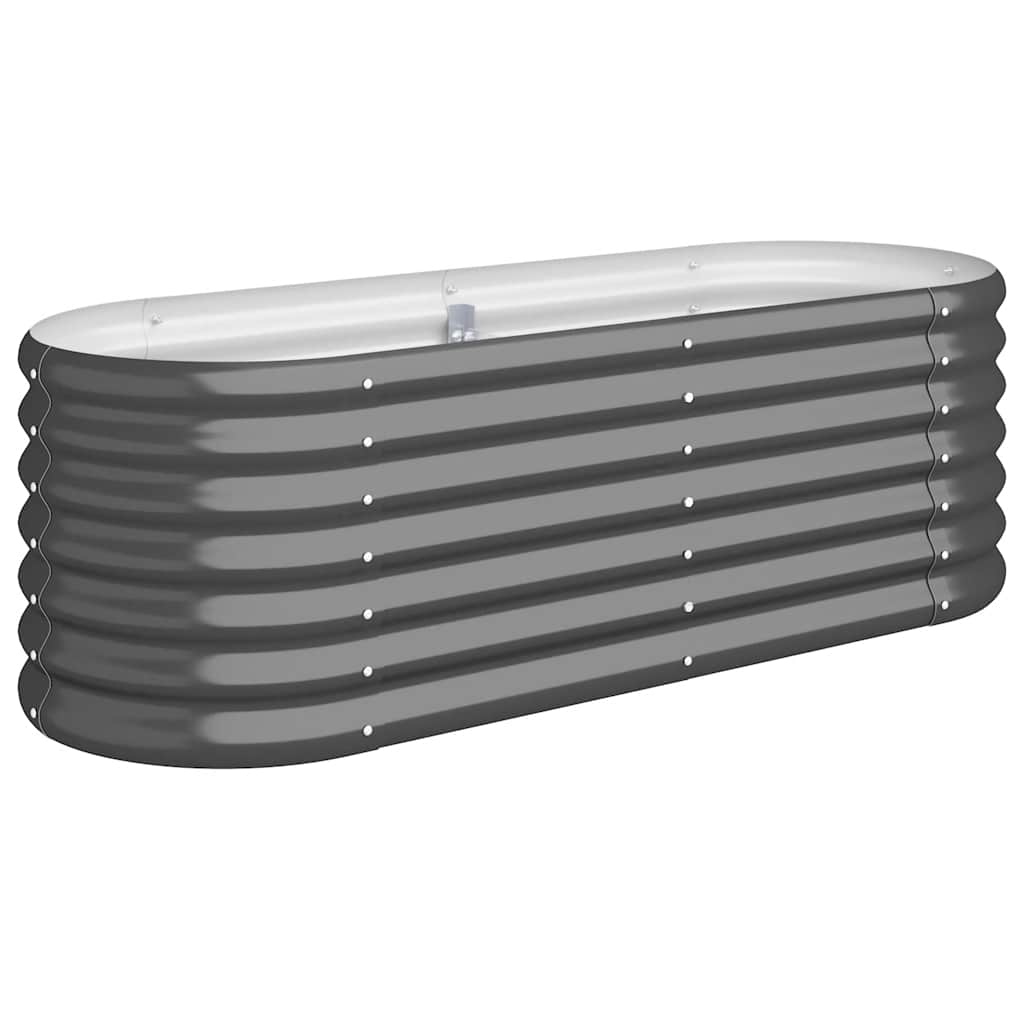 plantekasse 114x40x36 cm galvaniseret stål antracitgrå