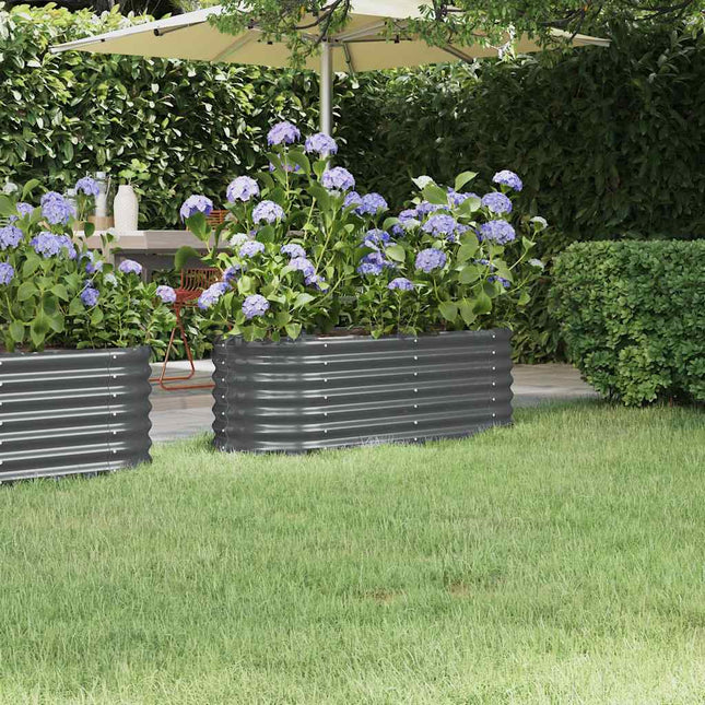 plantekasse 114x40x36 cm galvaniseret stål antracitgrå