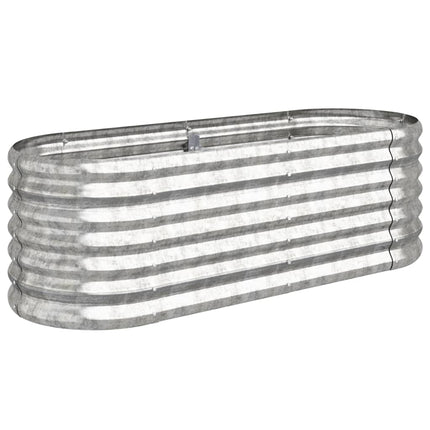 plantekasse 114x40x36 cm galvaniseret stål sølvfarvet
