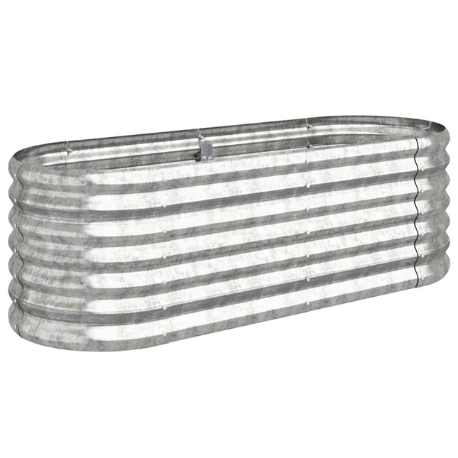 plantekasse 114x40x36 cm galvaniseret stål sølvfarvet