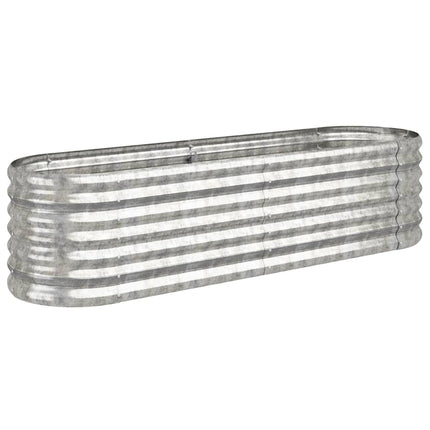 plantekasse 152x40x36 cm galvaniseret stål sølvfarvet