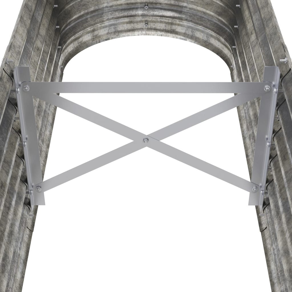 plantekasse 152x40x36 cm galvaniseret stål sølvfarvet