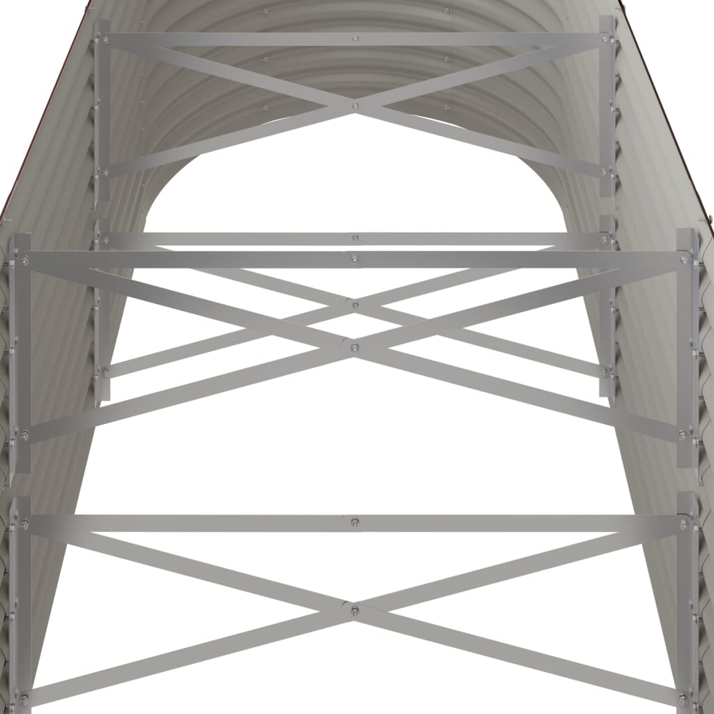 plantekasse 224x40x36 cm galvaniseret stål brun