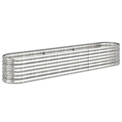 plantekasse 224x40x36 cm galvaniseret stål sølvfarvet