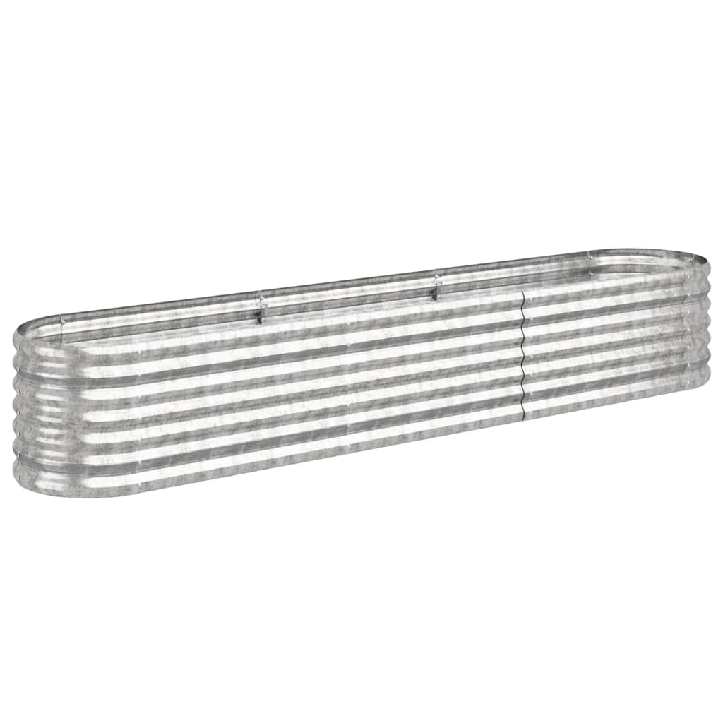 plantekasse 224x40x36 cm galvaniseret stål sølvfarvet