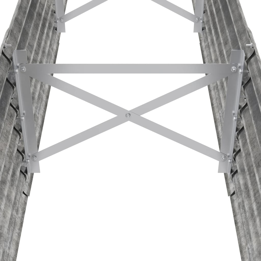 plantekasse 224x40x36 cm galvaniseret stål sølvfarvet