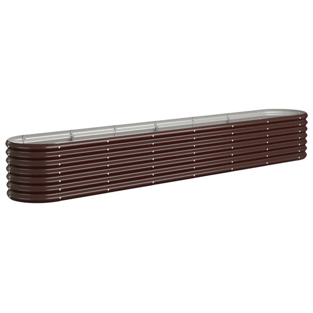 plantekasse 260x40x36 cm galvaniseret stål brun