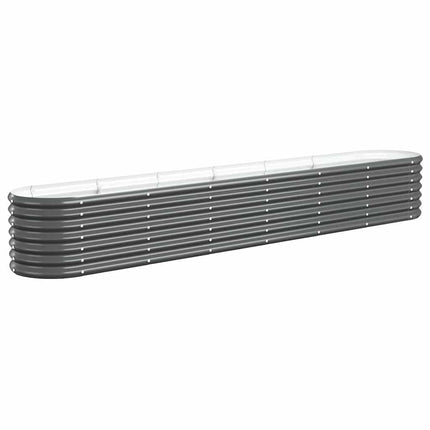 plantekasse 260x40x36 cm galvaniseret stål antracitgrå