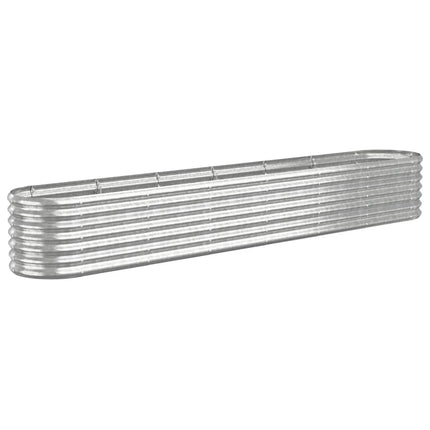plantekasse 260x40x36 cm galvaniseret stål sølvfarvet
