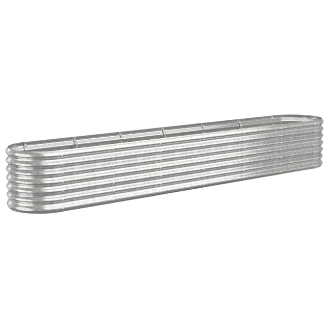 plantekasse 260x40x36 cm galvaniseret stål sølvfarvet