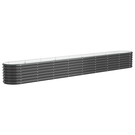 plantekasse 332x40x36 cm galvaniseret stål antracitgrå