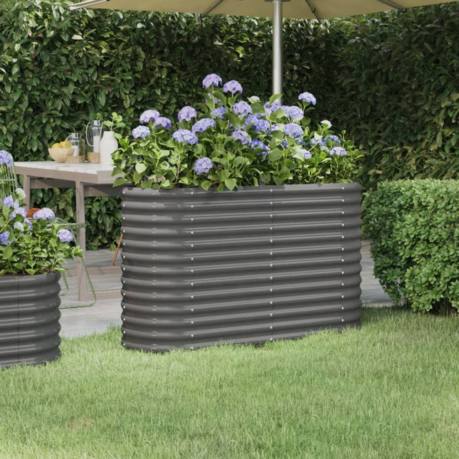 plantekrukke 114x40x68 cm galvaniseret stål grå