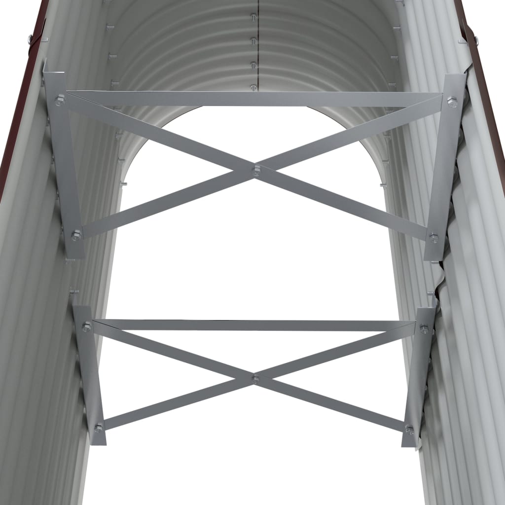 plantekrukke 114x40x68 cm galvaniseret stål brun