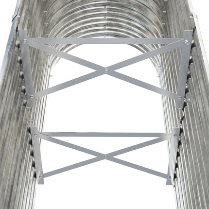 plantekasse 114x40x68 cm galvaniseret stål sølvfarvet