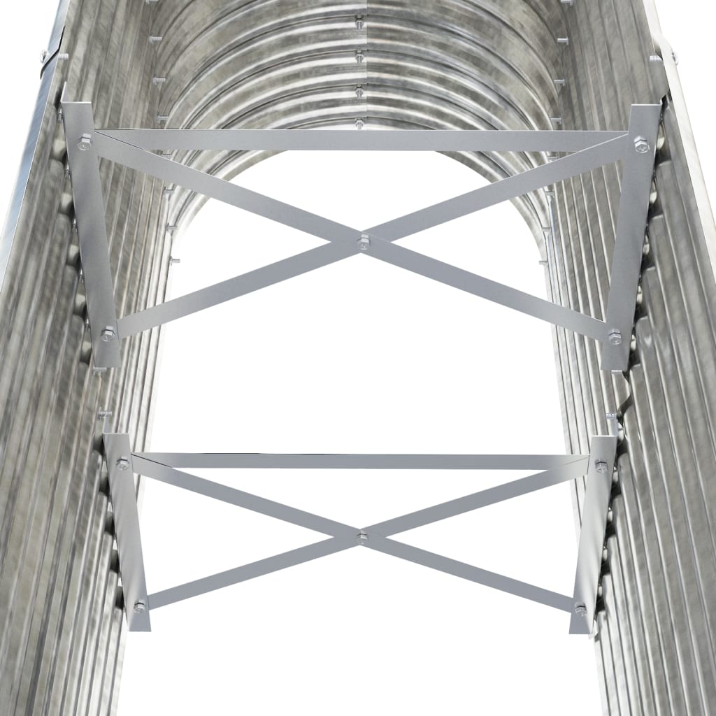 plantekasse 114x40x68 cm galvaniseret stål sølvfarvet