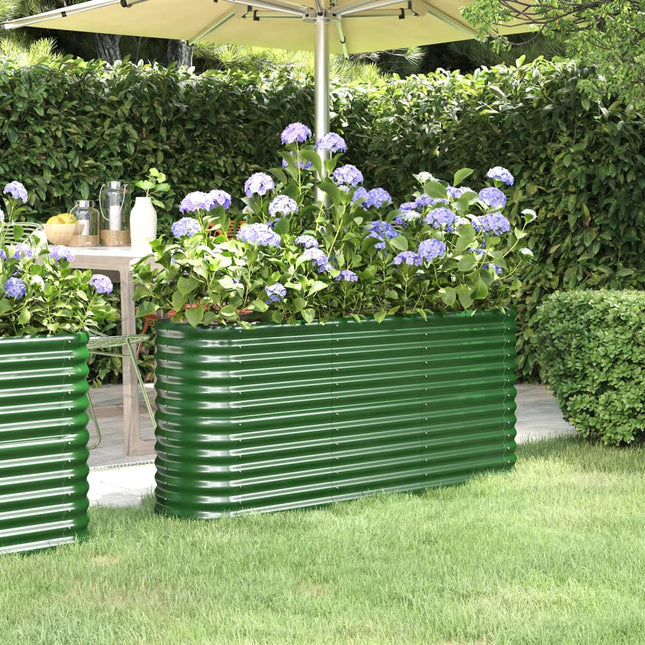 plantekasse 152x40x68 cm galvaniseret stål grøn