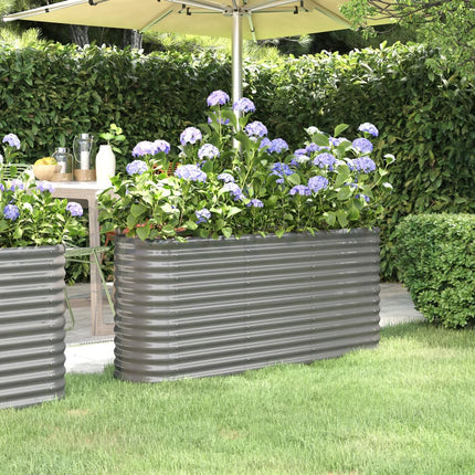 plantekasse 152x40x68 cm galvaniseret stål grå