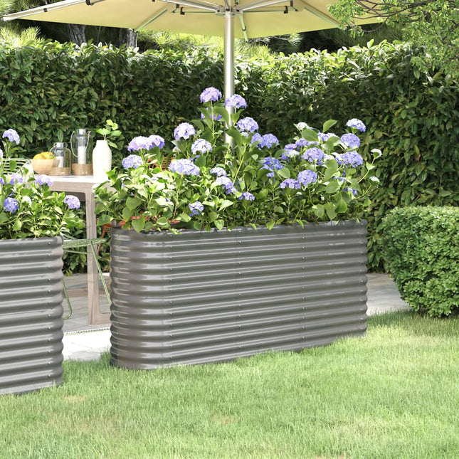 plantekasse 152x40x68 cm galvaniseret stål grå