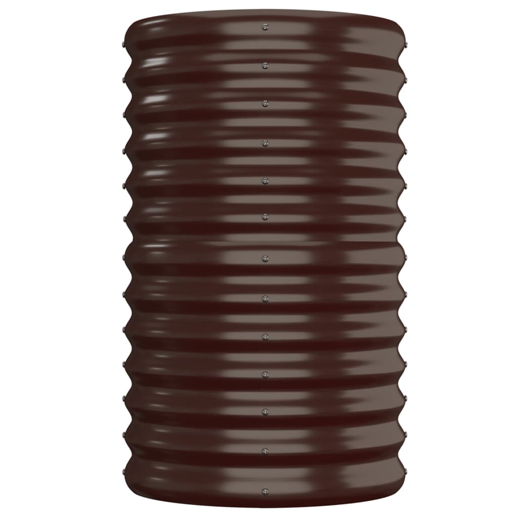 plantekasse 152x40x68 cm galvaniseret stål brun