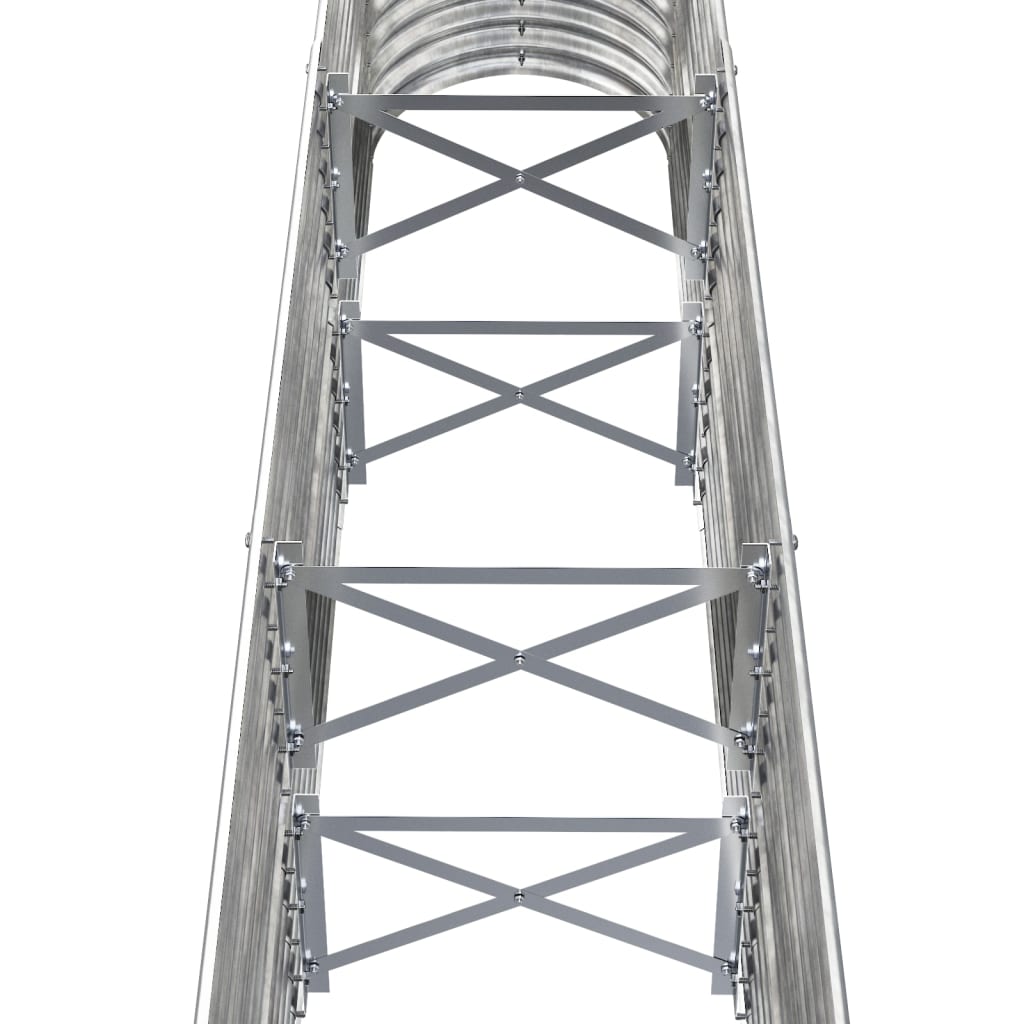 plantekasse 152x40x68 cm galvaniseret stål sølvfarvet