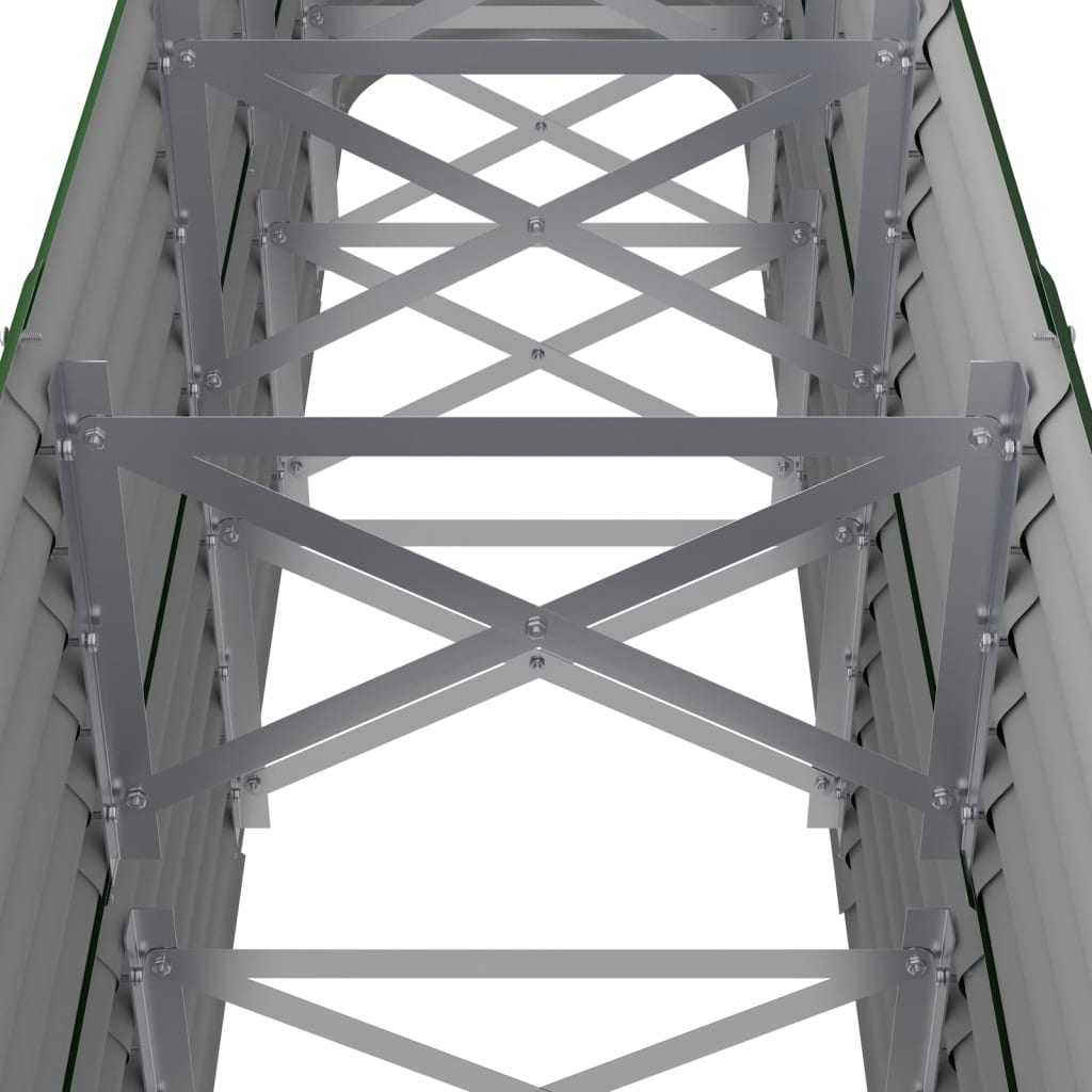 plantekasse 224x40x68 cm galvaniseret stål grøn