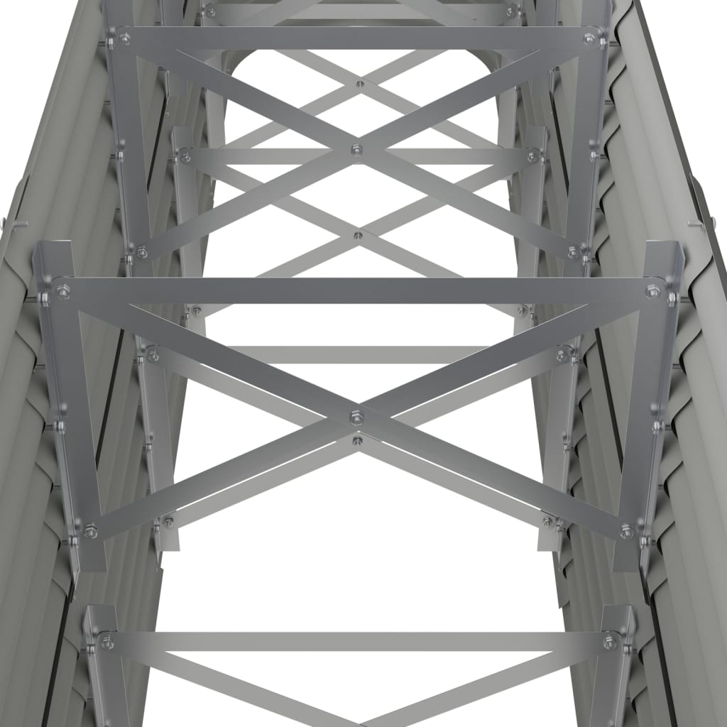 plantekasse 224x40x68 cm galvaniseret stål grå