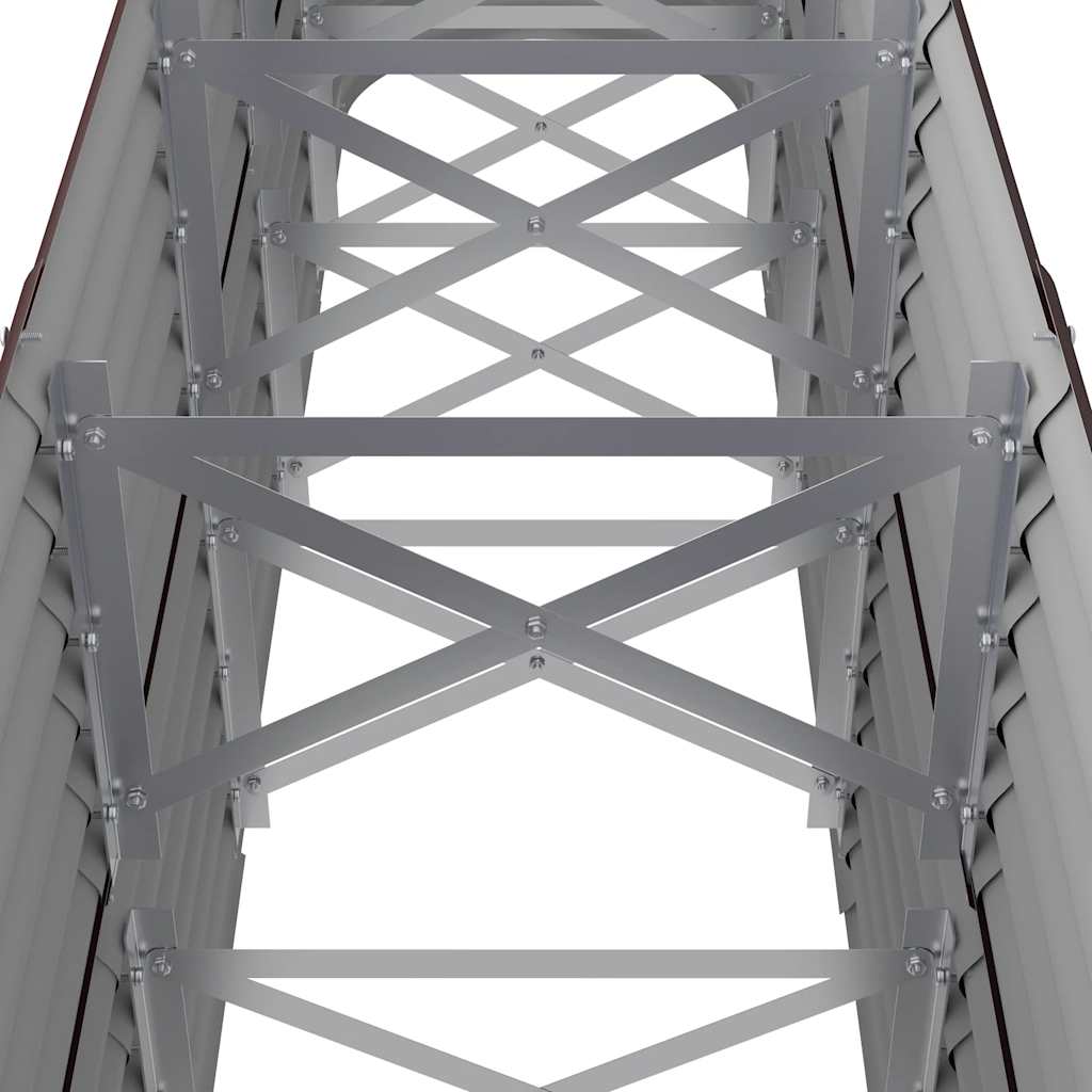 plantekasse 224x40x68 cm galvaniseret stål brun